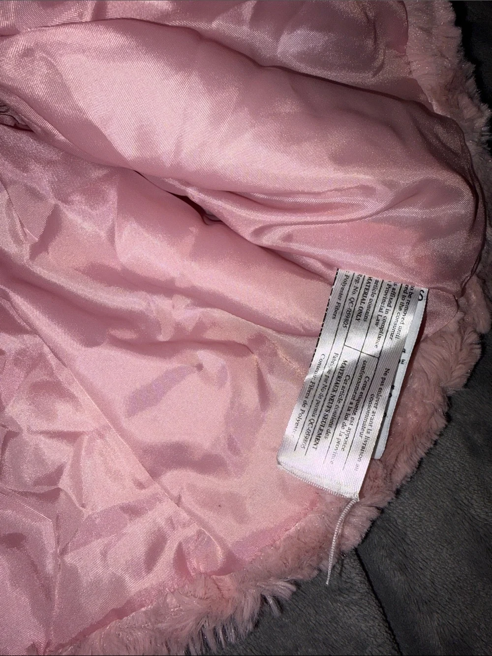Calvin Klein Girls'  Faux Fur Pink Coat - 4T